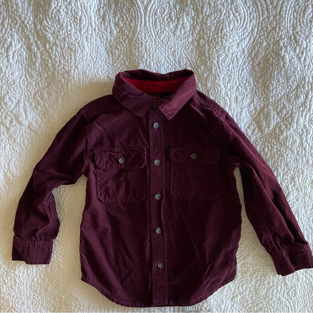 Tea Burgundy Button Down
